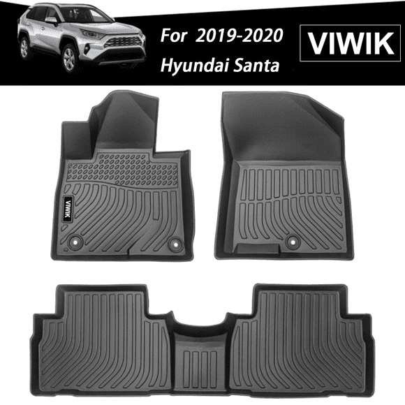 PantsSaver Custom Fits Car Floor Mats for Hyundai Santa Fe XL 2019,Front & 2nd Seat Heavy Duty Floor Mats 4PC All Weather Protection for Vehicle,Gray PantsSaver Custom Fits Car Floor Mats for Hyundai Santa Fe XL 2019,Front & 2nd Seat Heavy Duty Floor Mats 4PC All Weather Protection for Vehicle,Gray